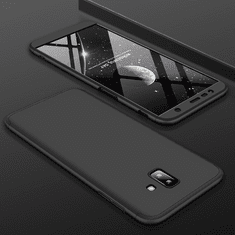 GKK Samsung J610F Galaxy J6 Plus (2018) hátlap - 360 Full Protection 3in1 - fekete (GK0226)