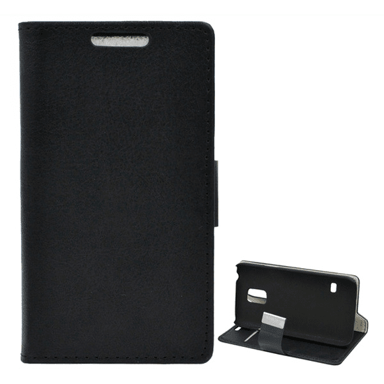 gigapack Tok álló, bőr hatású (FLIP, oldalra nyíló, asztali tartó funkció) FEKETE [Samsung Galaxy S5 mini (SM-G800)]