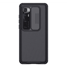 Nillkin CAMSHIELD PRO műanyag telefonvédő (szilikon keret, közepesen ütésálló, kamera védelem, csíkos minta) FEKETE [Xiaomi Mi 10 Ultra] (5996591018973)