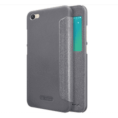 Nillkin SPARKLE műanyag telefonvédő (mikroszálas bőr hatású FLIP, oldalra nyíló, hívószámkijelzés, View Window) FEKETE [Xiaomi Redmi Note 5A] (5996457723287)