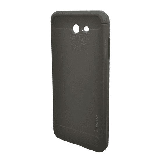 iPaky szilikon telefonvédő (közepesen ütésálló, szálcsiszolt, karbon minta) SZÜRKE [Samsung Galaxy J7 (2017) SM-J730] (5996457710331)