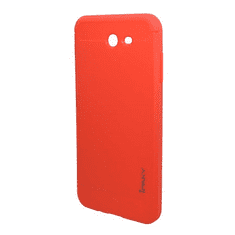 iPaky szilikon telefonvédő (közepesen ütésálló, szálcsiszolt, karbon minta) PIROS [Samsung Galaxy J7 (2017) SM-J730] (5996457710324)
