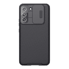 Nillkin CAMSHIELD PRO műanyag telefonvédő (szilikon keret, közepesen ütésálló, kamera védelem, csíkos minta) FEKETE [Samsung Galaxy S22 Plus 5G (SM-S906)] (5996591117300)