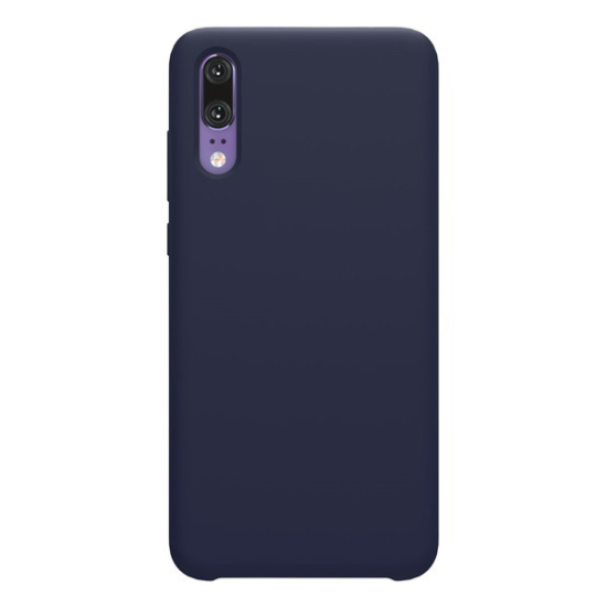 Nillkin FLEX PURE szilikon telefonvédő (ultravékony, környezetbarát, mikrofiber plüss belső, matt) SÖTÉTKÉK [Huawei P20] (5996457779871)