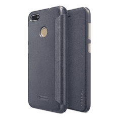 Nillkin SPARKLE műanyag telefonvédő (bőr hatású FLIP, oldalra nyíló) FEKETE [Huawei P9 Lite Mini] (5996457722402)