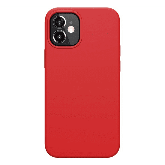 Nillkin FLEX PURE szilikon telefonvédő (ultravékony, környezetbarát, mikrofiber plüss belső, matt) PIROS [Apple iPhone 12 mini] (5996591005188)