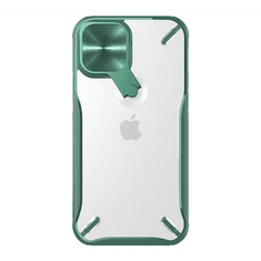 Nillkin CYCLOPS műanyag telefonvédő (közepesen ütésálló, légpárnás sarok, kameravédő, kitámasztó) SÖTÉTZÖLD [Apple iPhone 12 mini] (5996591016139)