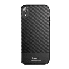 iPaky szilikon telefonvédő (ultravékony, karbon minta) FEKETE [Apple iPhone XR 6.1] (5996457801541)