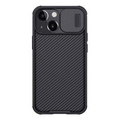 Nillkin CAMSHIELD PRO műanyag telefonvédő (szilikon keret, közepesen ütésálló, kamera védelem, csíkos minta) FEKETE [Apple iPhone 13 mini] (5996591118178)