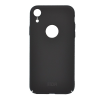 műanyag telefonvédő (ultravékony, logo kivágás) FEKETE [Apple iPhone XR 6.1] (5996457826728)