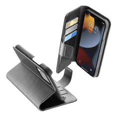 CellularLine BOOK AGENDA tok álló, bőr hatású (FLIP, oldalra nyíló, asztali tartó funkció, RFID védelem) FEKETE [Apple iPhone 13 Pro Max] (BOOKAG2IPH13PRMK)