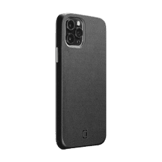 CellularLine ELITE műanyag telefonvédő (mikrofiber belső, valódi bőr hátlap) FEKETE [Apple iPhone 12 Pro Max] (ELITECIPH12PRMK)