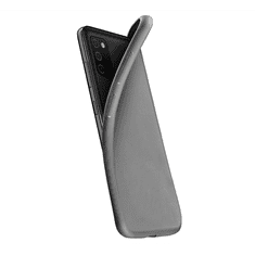 CellularLine CHROMA szilikon telefonvédő (matt, mikrofiber plüss belső) FEKETE [Samsung Galaxy A03s (SM-A037F)] (CHROMAGALA03SK)