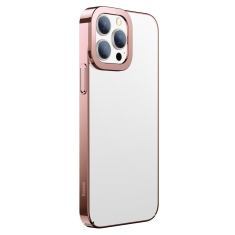 BASEUS Glitter iPhone 13 Pro Max átlátszó tok, rózsaszín (ARMC001104) (ARMC001104)