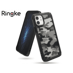 RINGKE Fusion X Apple iPhone 12 mini ütésálló tok fekete-terepmintás (FN0067) (FN0067)