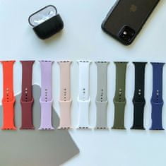 TKG Apple Watch Series 1/2/3 (42mm-44mm) okosóra szíj - TECH-PROTECT SOFTBAND Fehér szilikon szíj