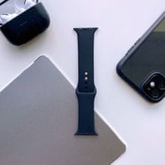 TKG Apple Watch Series 4/5/6/7/8/9/Ultra (42 / 44 / 45 / 49 mm) okosóra szíj - TECH-PROTECT SOFTBAND Fekete szilikon szíj