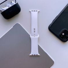 TKG Apple Watch Series 1/2/3 (42mm-44mm) okosóra szíj - TECH-PROTECT SOFTBAND Fehér szilikon szíj
