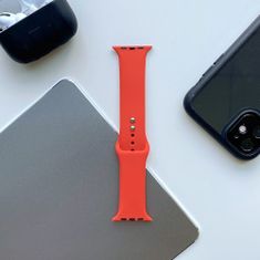 TKG Apple Watch Series 1/2/3 (38mm-40mm) okosóra szíj - TECH-PROTECT SOFTBAND Piros szilikon szíj