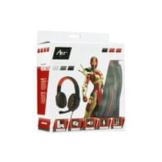 TKG Headset: ART Nemezis - fekete/piros fejhallgató mikrofonnal (vezetékes: 2xJack)