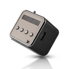TKG Hangszóró: Setty MF-100 - fekete hangszóró - rádió, AUX, MicroSD, USB (NEM bluetooth-os)