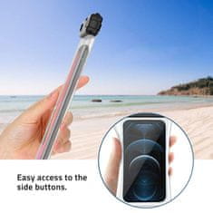 TKG Telefontok Univerzális nyakba akasztható, fekete/átlátszó vízálló tok