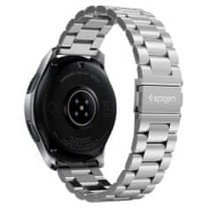 TKG Huawei Watch GT / GT2 / GT2 Pro (46 mm) okosóra fémszíj - Spigen Modern Fit ezüst fémszíj (22 mm szíj szélesség)