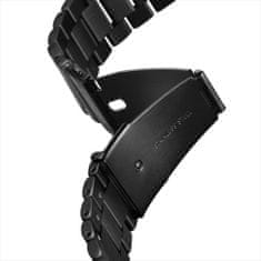 TKG Huawei Watch GT 3 (46 mm) okosóra fémszíj - Spigen Modern Fit fekete fémszíj (22 mm szíj szélesség)