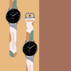 TKG Samsung Galaxy Watch 4 (40 / 42 / 44 / 46 mm) okosóra szíj - Strap Moro color 11 színes szilikon szíj (szíj szélesség: 20 mm)
