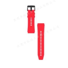 TKG Huawei Watch Watch 4 / Watch 4 Pro okosóra szíj - piros szilikon (22 mm) sima kialakítás