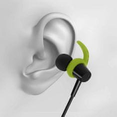 TKG Headset: Forver SP-100 - fekete/zöld stereo headset fülhallgató, mikrofonnal