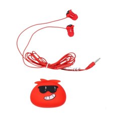 TKG Headset: Jillie Monster - piros audio jack csatlakozós stereo headset, mikrofonnal + szilikon tartóval