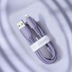 TKG Kábel: Baseus CALDC-05 - USB / Lightning lila kábel, 2,4A 1,2 m