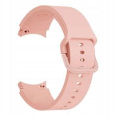 TKG Samsung Galaxy Watch 4 (40 / 42 / 44 / 46 mm) okosóra szíj - púder pink szilikon szíj