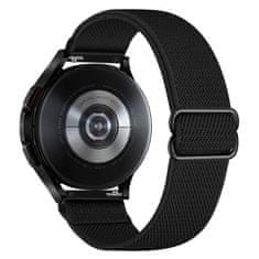 TKG Samsung Galaxy Watch 5 / 5 Pro (40 / 44 / 45 mm) okosóra szíj - Mellow fekete szövet (stretch) szíj (20 mm szíj szélesség)