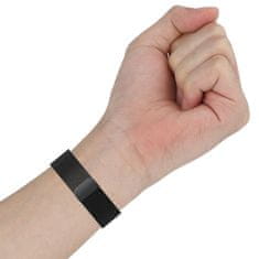 TKG Samsung Galaxy Watch 5 / 5 Pro (40 / 44 / 45 mm) - TECH-PROTECT Milaneseband ”2” - mágneses fekete fémszíj (20 mm szíj szélesség)