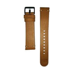 TKG Samsung Galaxy Watch 5 / 5 Pro (40 / 44 / 45 mm) okosóra szíj - Essex Belt barna bőr szíj (20 mm szíj szélesség)