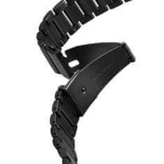 TKG Samsung Galaxy Watch 4 (40 / 42 / 44 / 46 mm) okosóra fémszíj - Spigen Modern Fit fekete fémszíj (20 mm szíj szélesség)