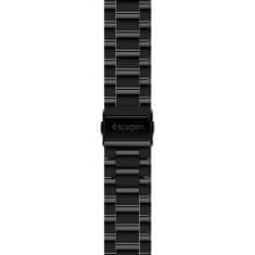 TKG Samsung Galaxy Watch 5 / 5 Pro (40 / 44 / 45 mm) okosóra fémszíj - Spigen Modern Fit fekete fémszíj (20 mm szíj szélesség)