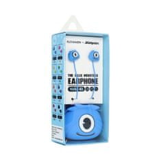 TKG Headset: Jillie Monster - kék audio jack csatlakozós stereo headset, mikrofonnal + szilikon tartóval