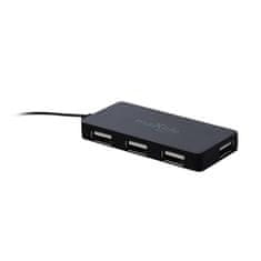 TKG Adapter: MaxLife HUB - 4xUSB porttal + USB fekete kábel, 1,5m