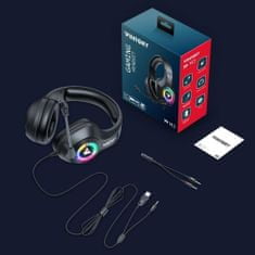 TKG Headset: Wintory M3 - fekete fejhallgató mikrofonnal (vezetékes: Jack/USB)