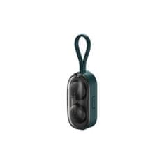 TKG Headset: Remax TWS-15 - zöld bluetooth headset, töltő tokkal csukló karpánttal