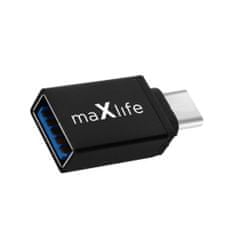 TKG Adapter: MaxLife - USB / TYPE-C (USB-C), fekete adapter