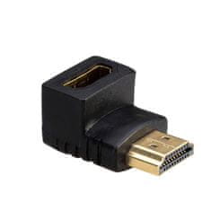 TKG Adapter: Akyga AD-01- HDMI / HDMI HUB porttal, 90 fokban elfordított, fekete