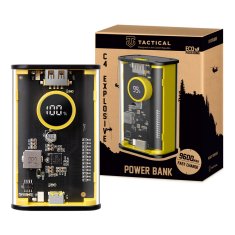 TKG Powerbank: Tactical C4 Explosive - fekete/sárga power bank 9600 mAh, gyorstöltő, LED kijelzővel