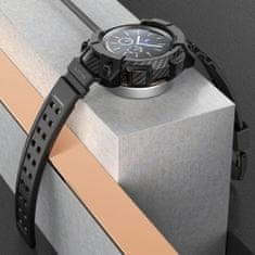 TKG Samsung Galaxy Watch 4 (44 mm) okosóra szíj+tok - SUPCASE Unicorn Beetle Pro fekete szilikon szíj+tok