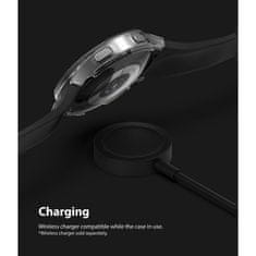 TKG Ringke Slim műanyag védő keret Samsung Galaxy Watch4 (40mm) okosórához átlátszó+fekete (2db)