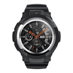 TKG Samsung Galaxy Watch 4 CLASSIC (46 mm) okosóra szíj+tok - Tech-Protect Pro fekete szilikon szíj+tok