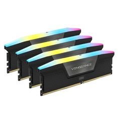 Corsair DRAM Memory Kit VENGEANCE RGB - 64GB (4 × 16GB Kit) -DDR5 6200MHz C32 (CMH64GX5M4B6200C32)